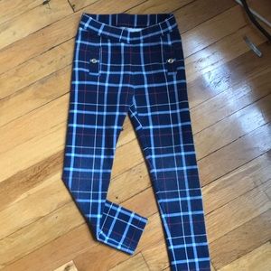 Janie and Jack 5T plaid ponte pants